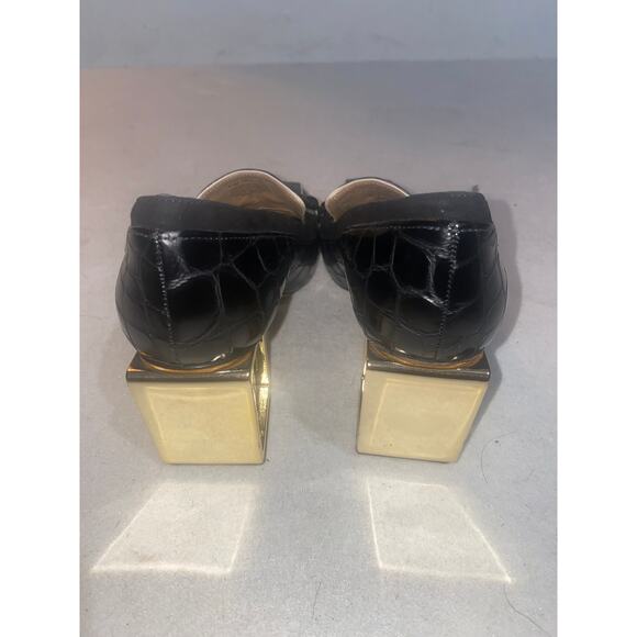 Tory Burch Jessa 75 Metal Heel Loafer Pumps In Black Patent Leather Heels Sz 8.5 - Picture 5 of 7